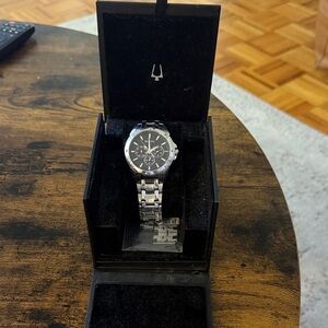 Bulova Black and Silver Men's Watch